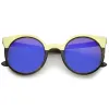 Women's Round Metallic Trim Cat Eye Sunglasses A749 sold by ZeroUV