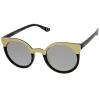 Women's Round Metallic Trim Cat Eye Sunglasses A749 sold by ZeroUV