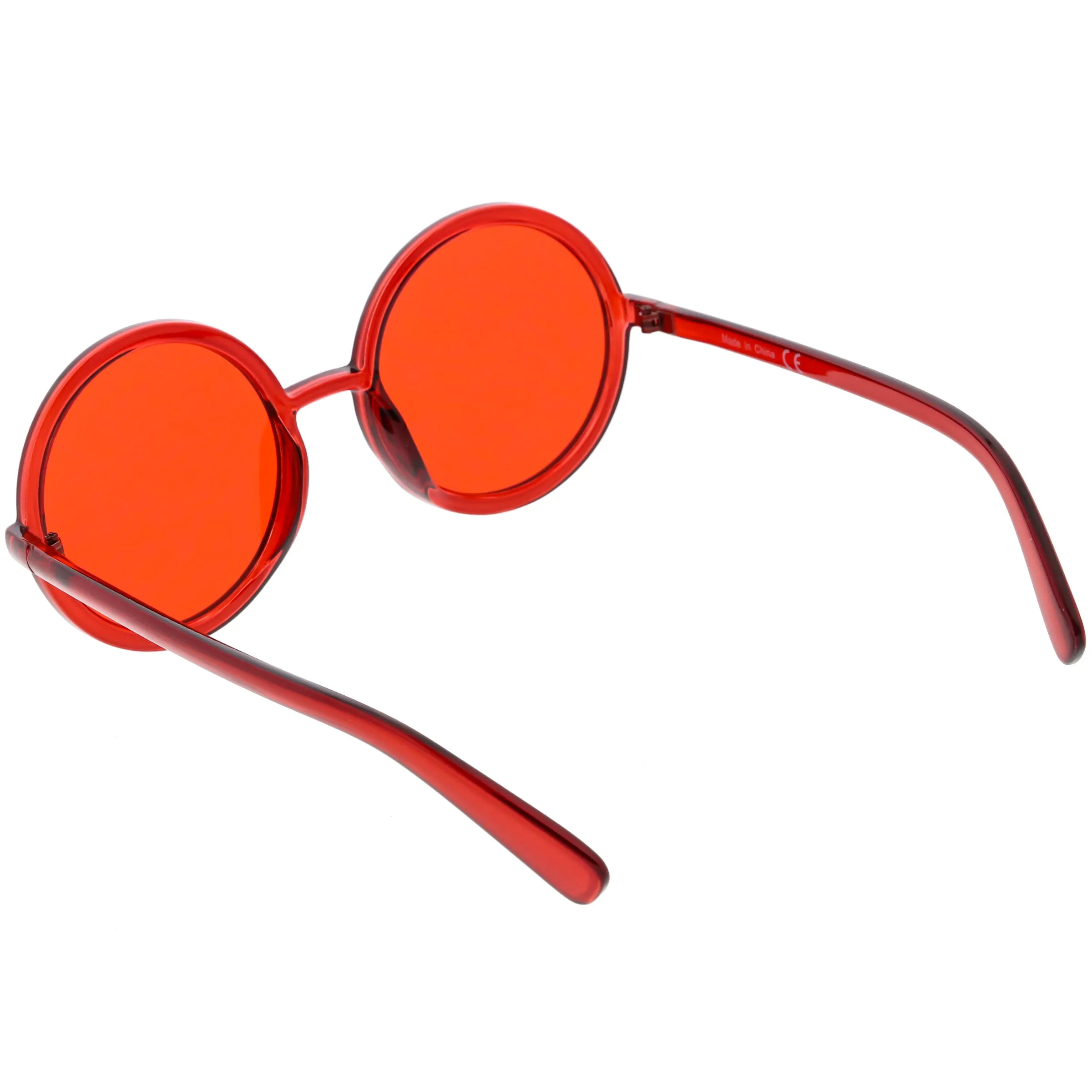 Large Retro Round Circle 1970's Fashion Sunglasses C855 sold by ZeroUV product image thumbnail 4