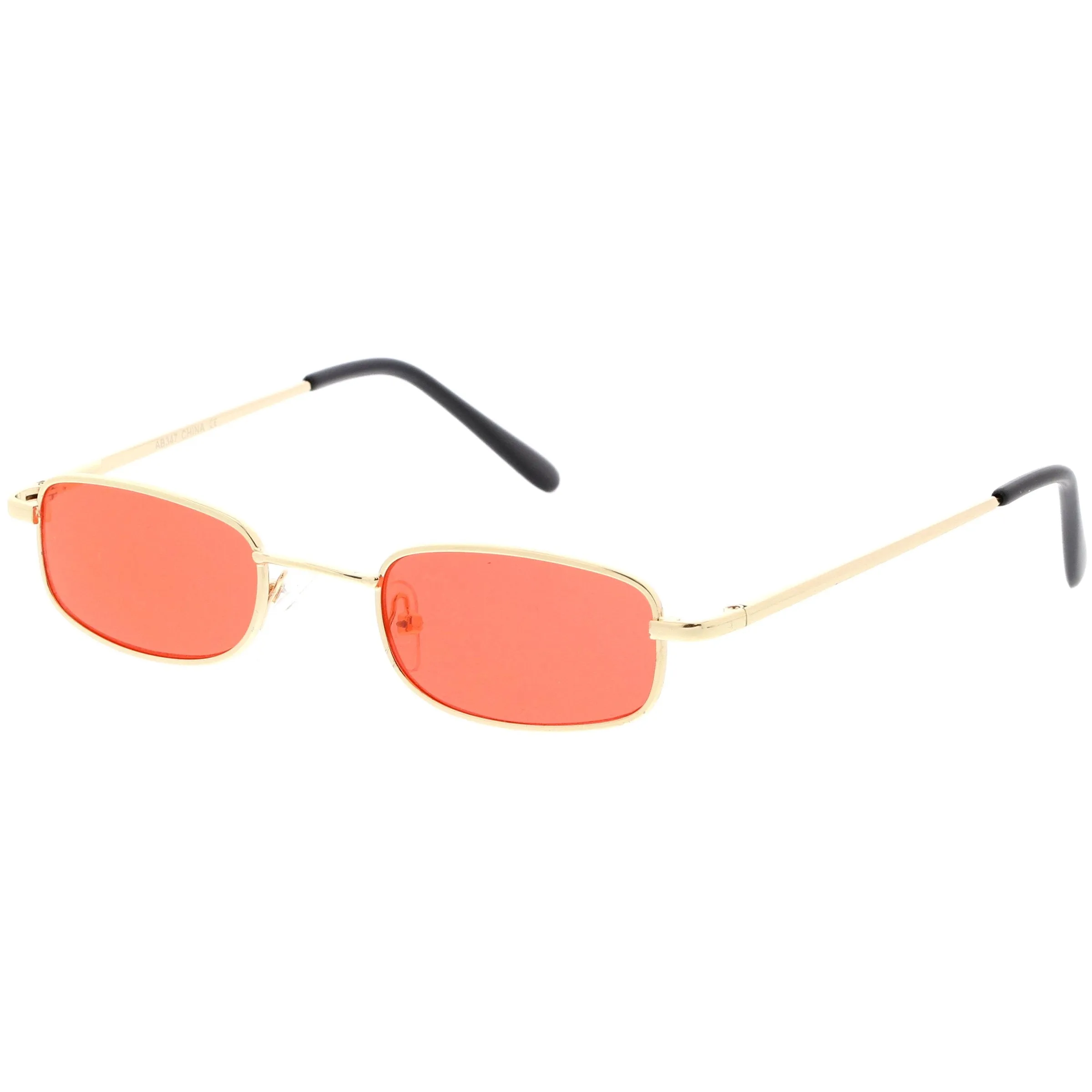 Retro 1990's Small Rectangle Color Tone Metal Sunglasses C708 sold by ZeroUV product image thumbnail 4