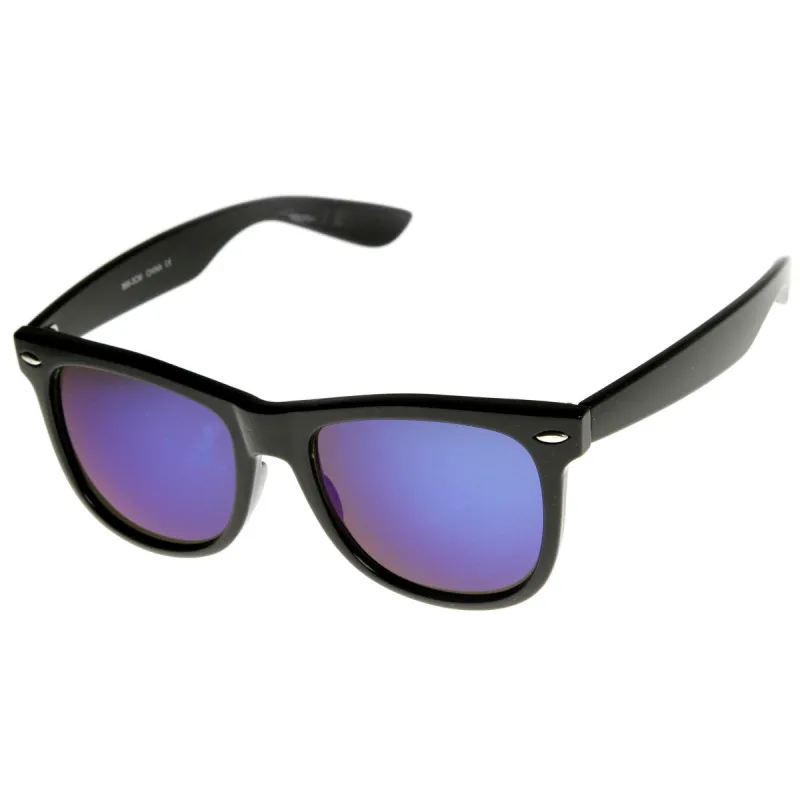Hipster Trendy Colorful Flash Mirror Lens Horned Rim Sunglasses 8078 sold by ZeroUV