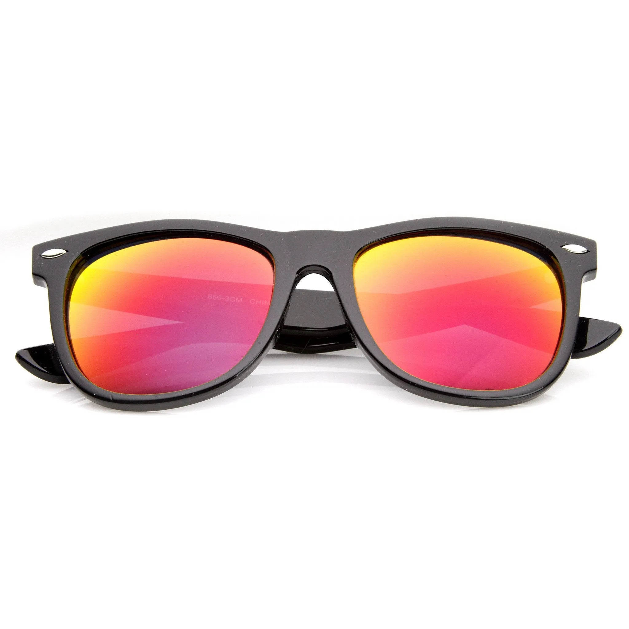 Hipster Trendy Colorful Flash Mirror Lens Horned Rim Sunglasses 8078 sold by ZeroUV product image thumbnail 3