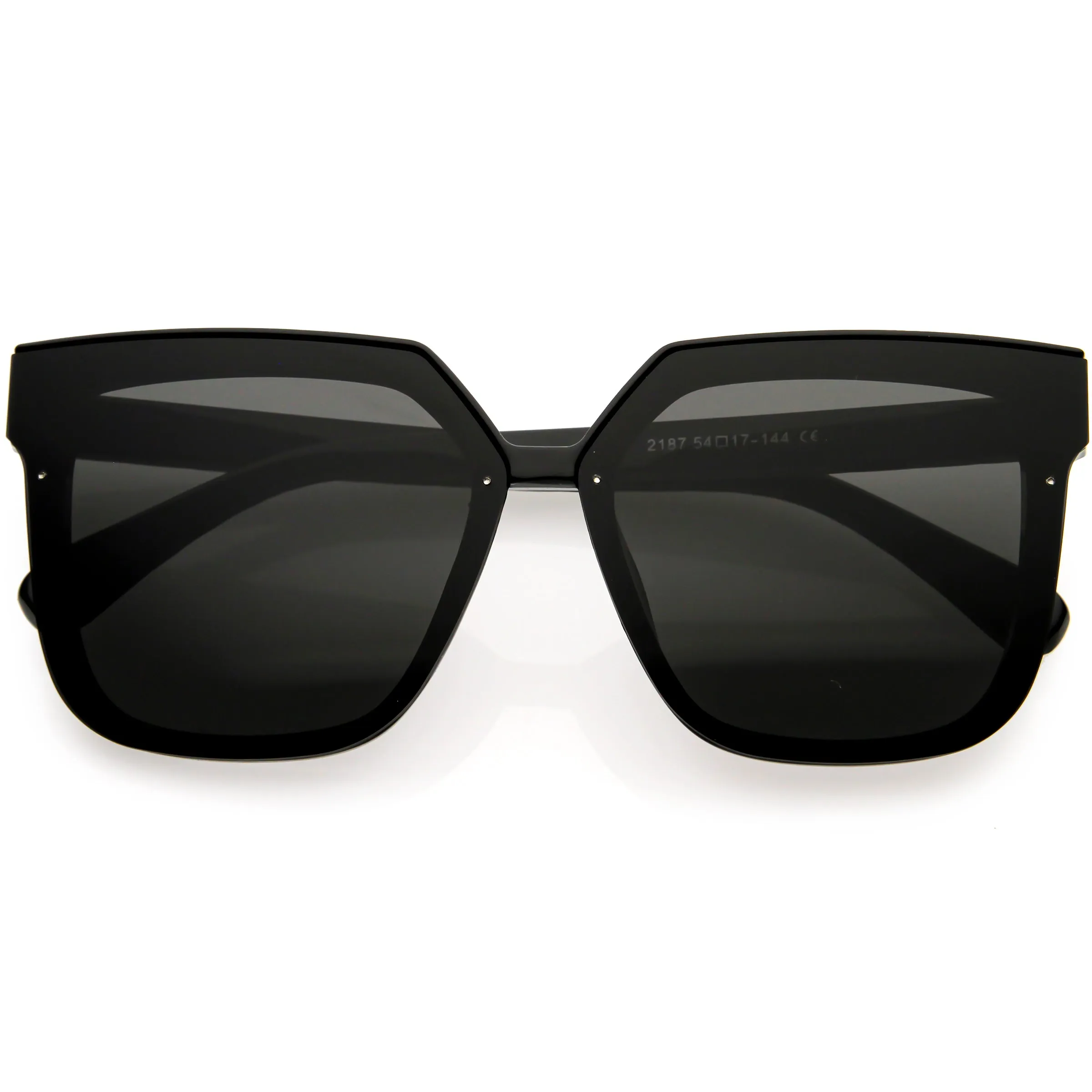 Quilted Textured Arms Neutral Colored Lens Square Sunglasses D115 sold by ZeroUV