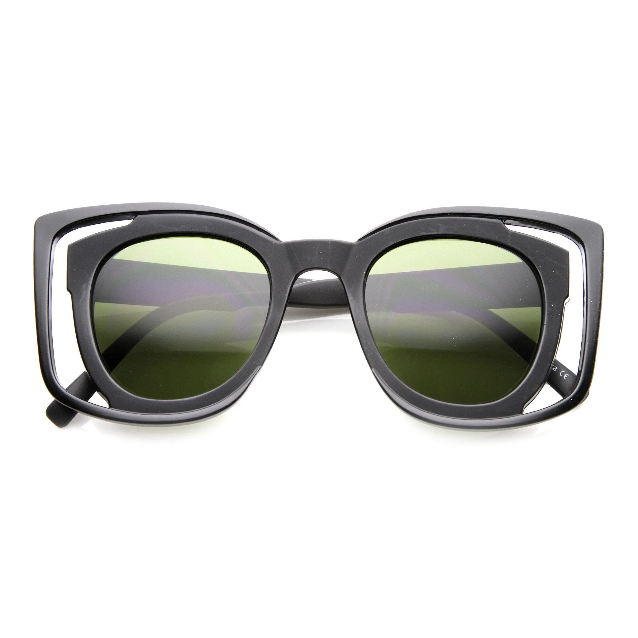 Unique Double Frame Square Women's Fashion Sunglasses sold by ZeroUV product image thumbnail 4