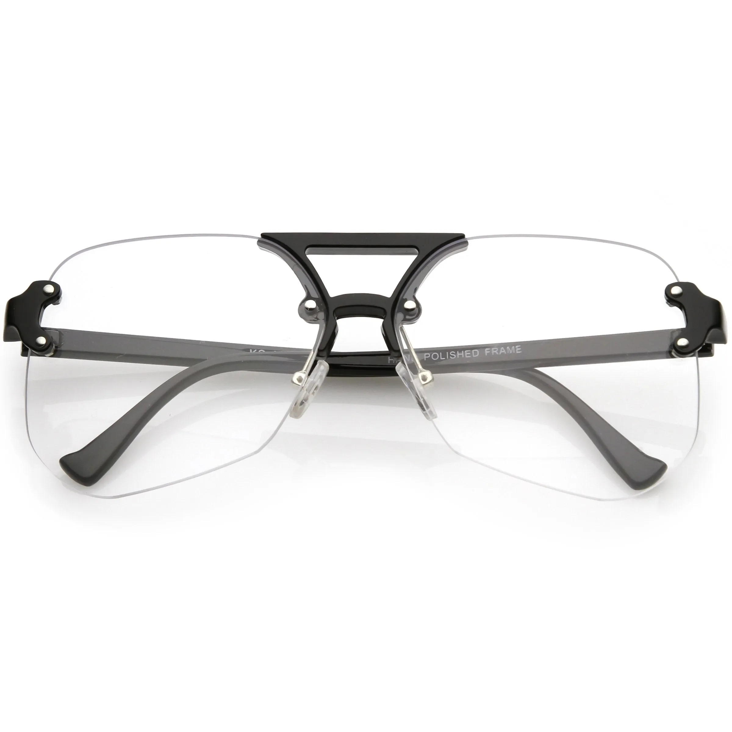 Retro Oversize Rimless Color Tone Flat Top Sunglasses C479 sold by ZeroUV product image thumbnail 2