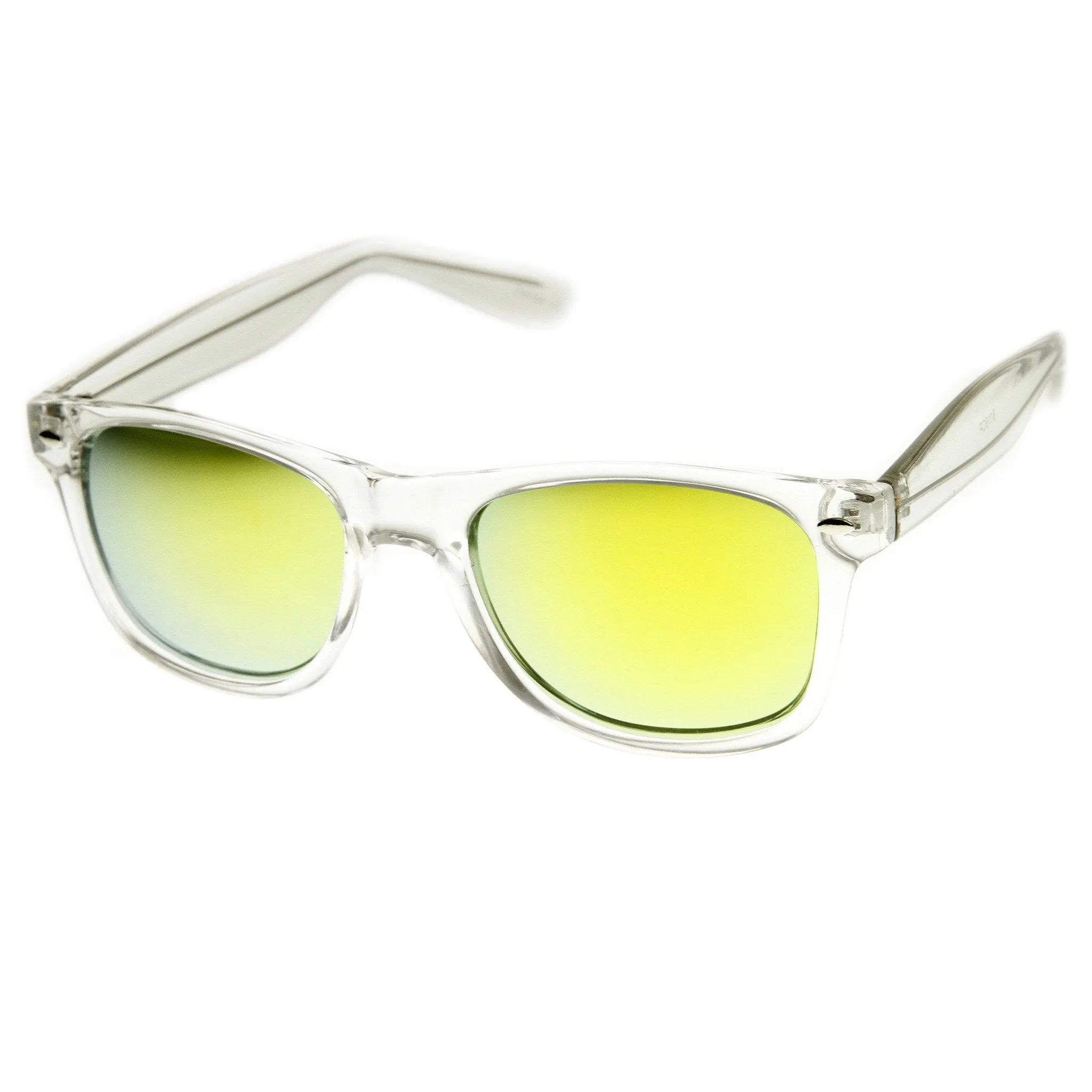 Zerouv + Plus "Mormont" Transparent Horned Rim Mirror Lens Sunglasses sold by ZeroUV product image thumbnail 3