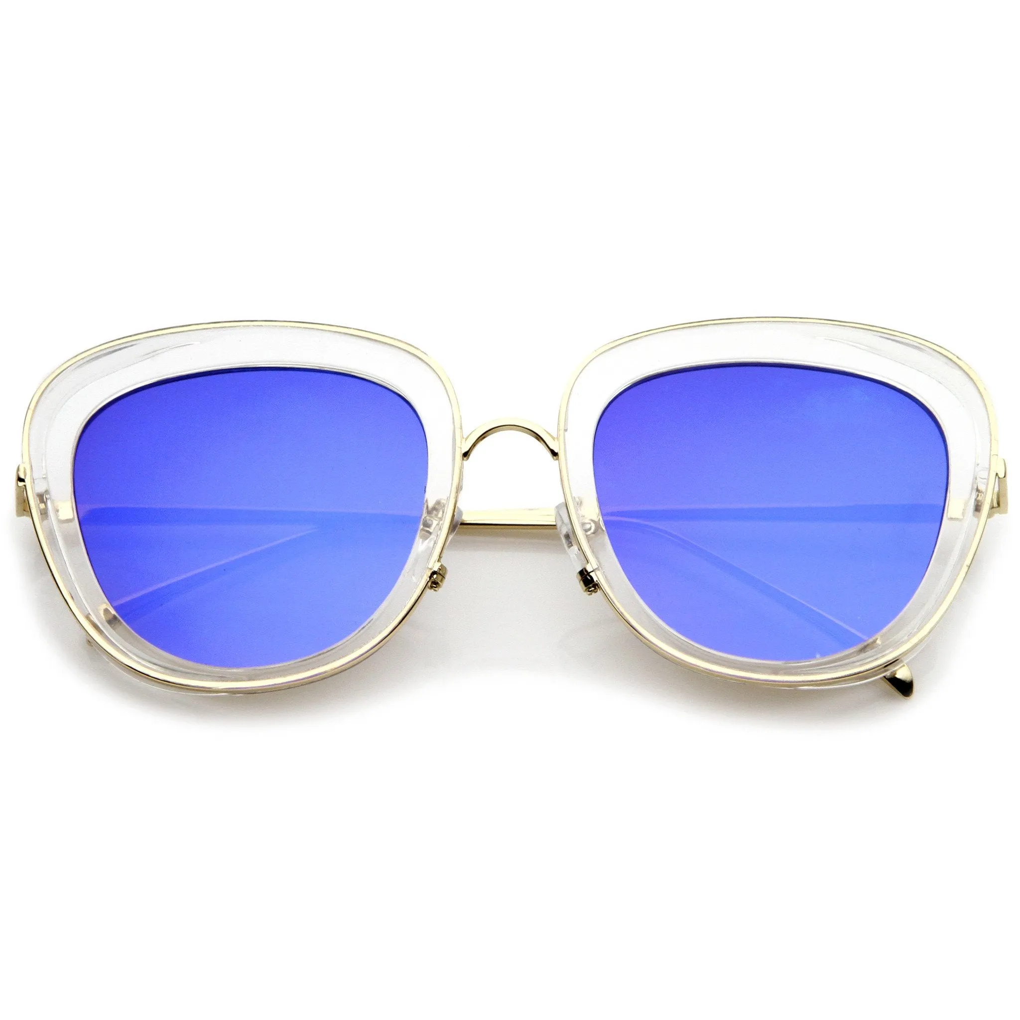 Women's Transparent Mirrored Lens Cat Eye Sunglasses A775 sold by ZeroUV product image thumbnail 3