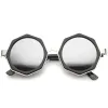 Oversize Geometric Octagon Mirrored Lens Round Sunglasses A111 sold by ZeroUV