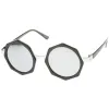 Oversize Geometric Octagon Mirrored Lens Round Sunglasses A111 sold by ZeroUV