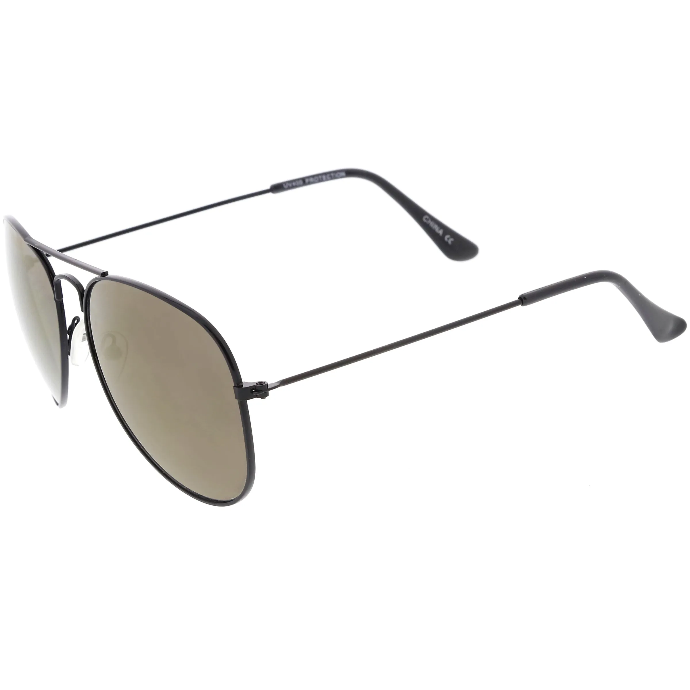 Oversize Slim Metal Temple Square Lens Horn Rimmed Sunglasses C779 sold by ZeroUV product image thumbnail 3