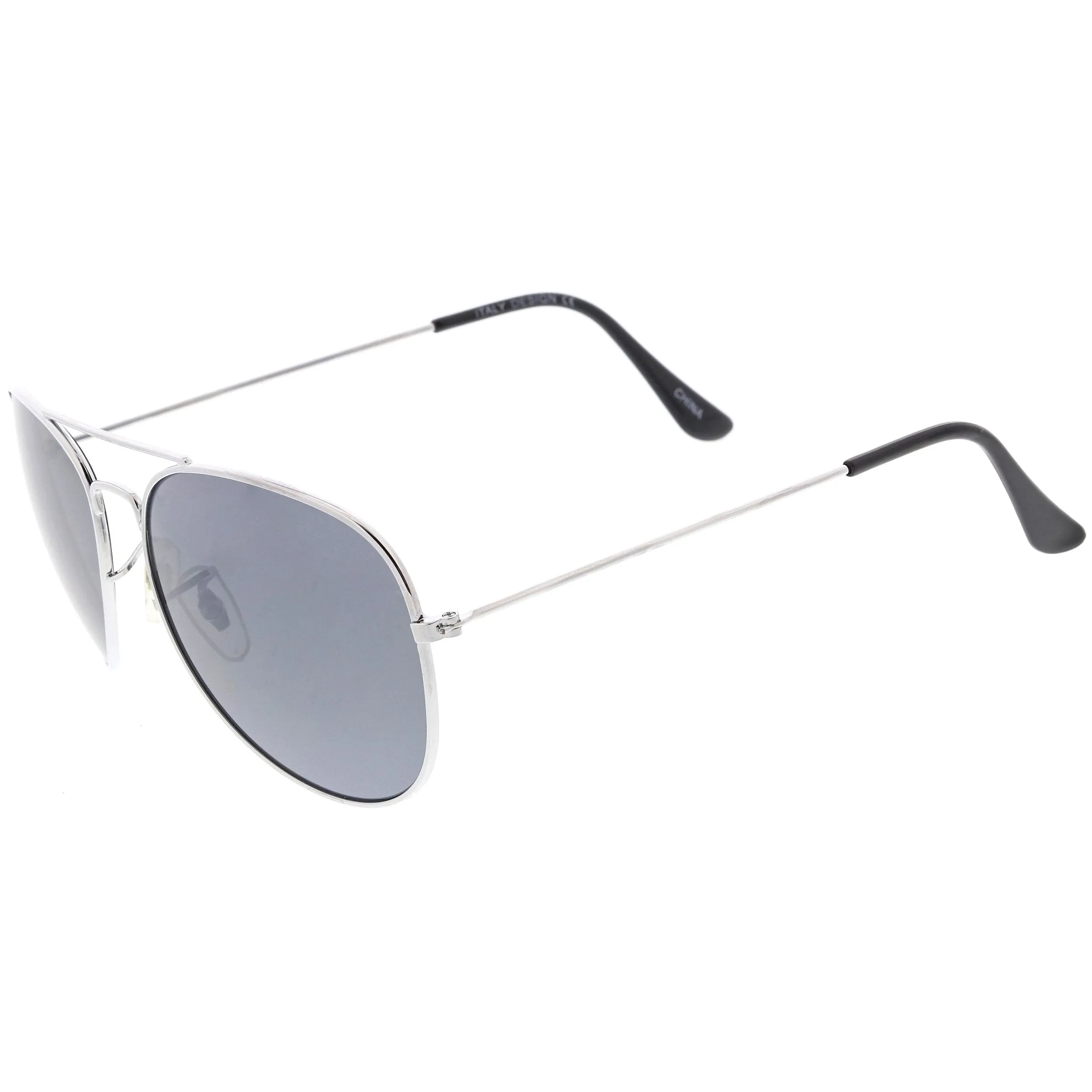 Classic Retro Metal Nickel Finish Mirrored Lens Sunglasses 1476 sold by ZeroUV product image thumbnail 3
