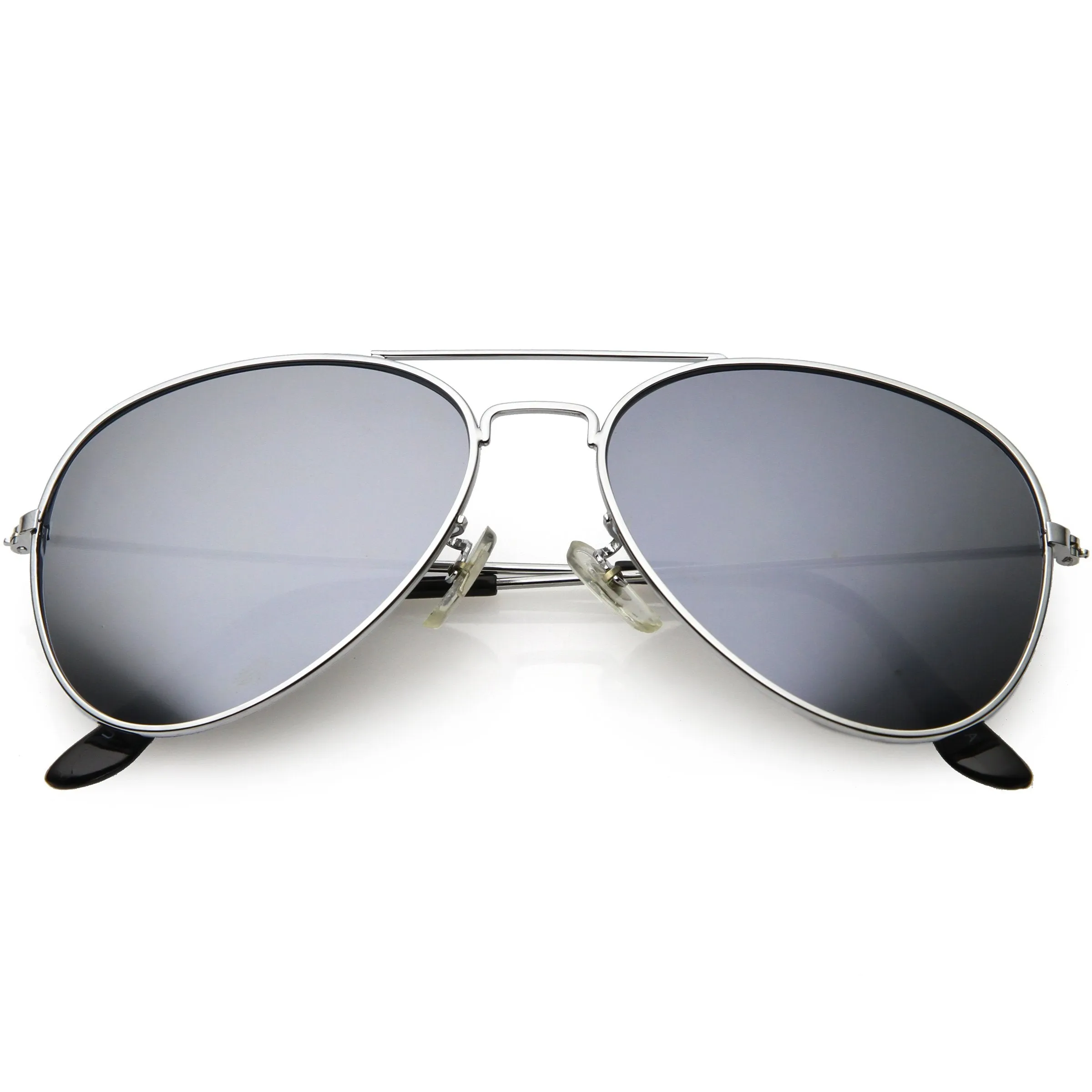 Classic Retro Metal Nickel Finish Mirrored Lens Sunglasses 1476 sold by ZeroUV