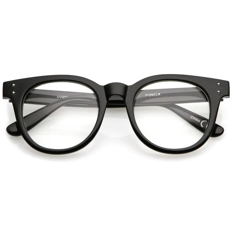Retro Dapper Hipster Indie Horned Rim Clear Lens Glasses C388 sold by ZeroUV