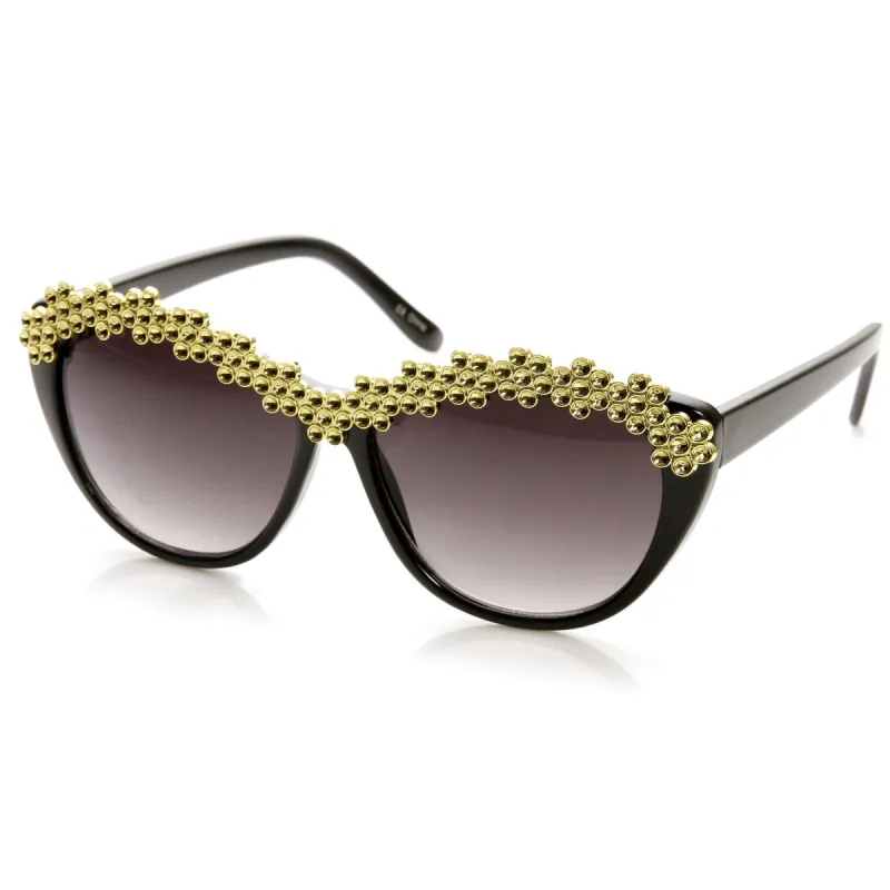 Trendy Womens Glam Rhinestone Studded Fashion Cat Eye Sunglasses 9279 sold by ZeroUV