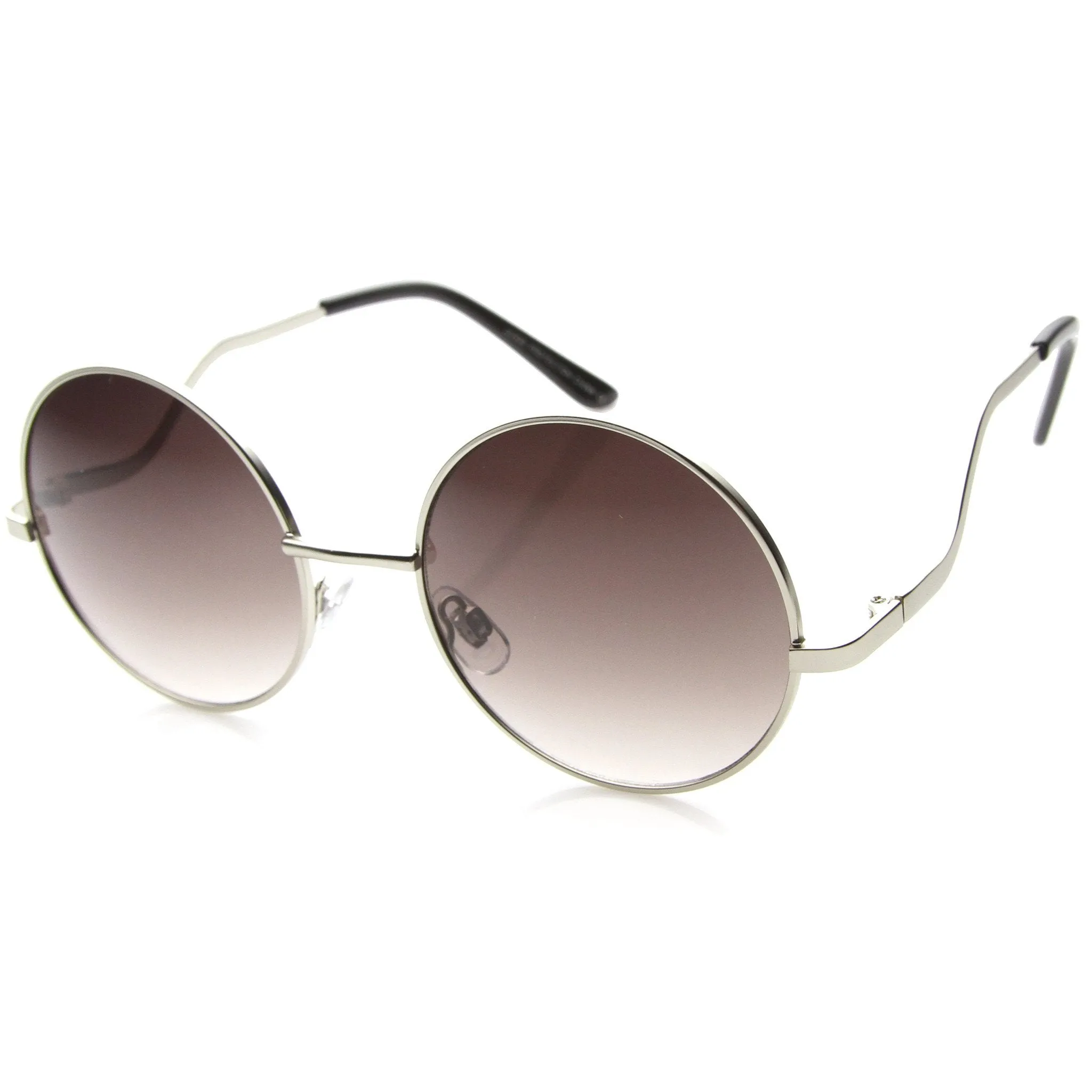Women's 1950's Retro Low Temple Round Sunglasses 9979 sold by ZeroUV product image thumbnail 5