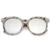 Oversize Marble Print Mirror Lens Round Sunglasses A466 sold by ZeroUV