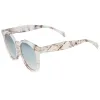 Oversize Marble Print Mirror Lens Round Sunglasses A466 sold by ZeroUV