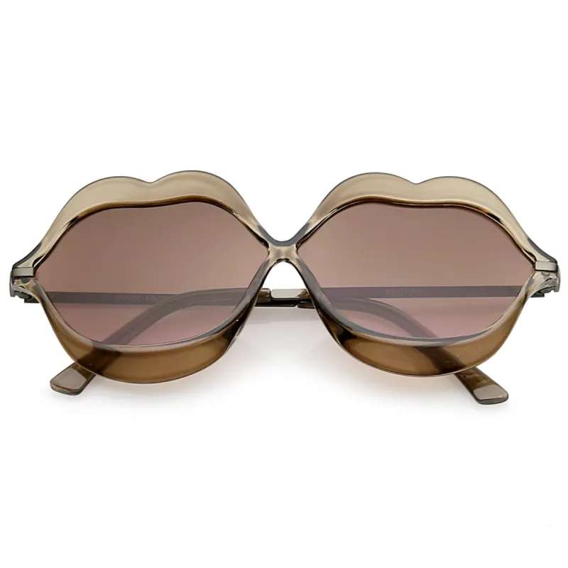 Oversize Novelty Transparent Lip Sunglasses C088 sold by ZeroUV