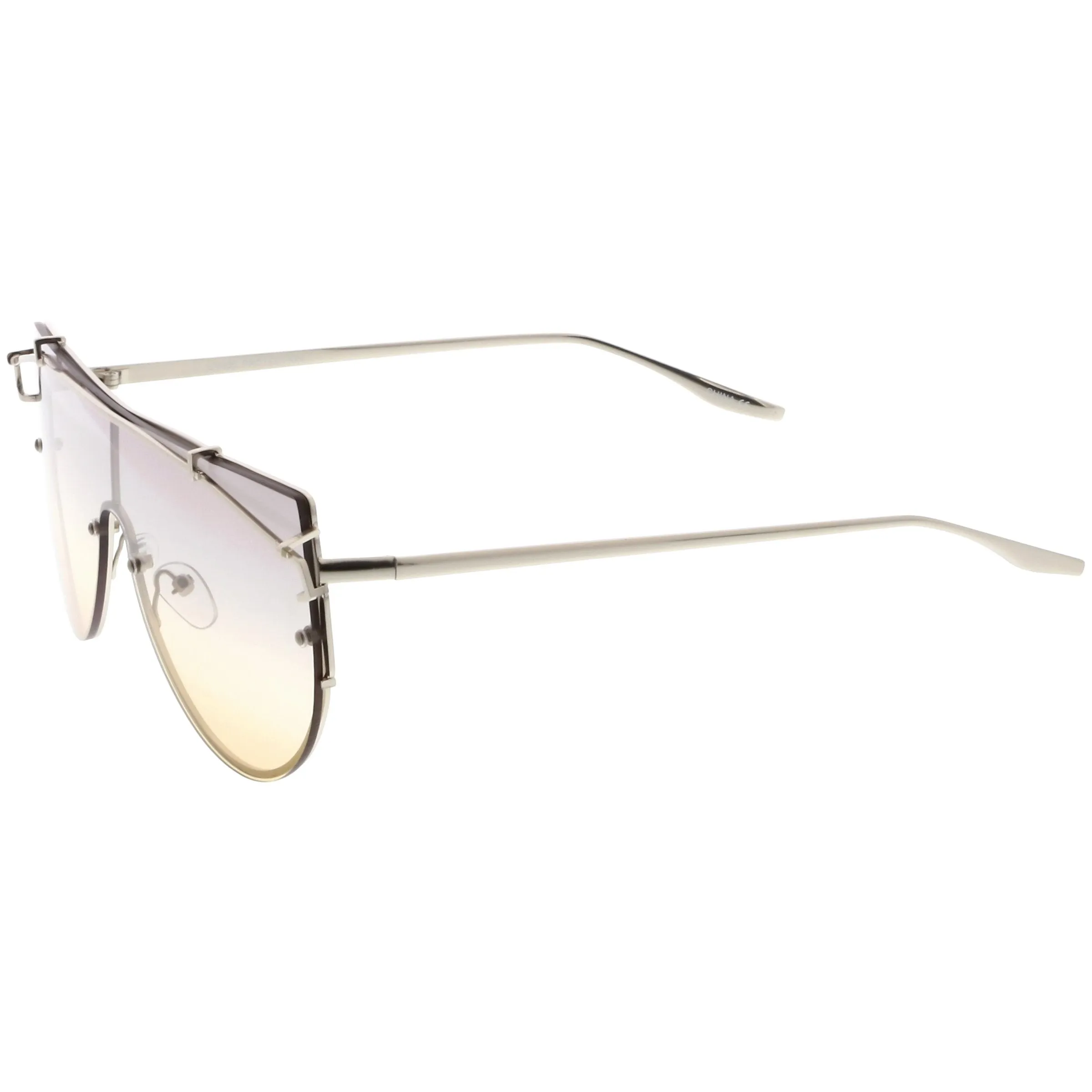 Retro Oversize Disco Shield Multi Color Lens Sunglasses A907 sold by ZeroUV product image thumbnail 3