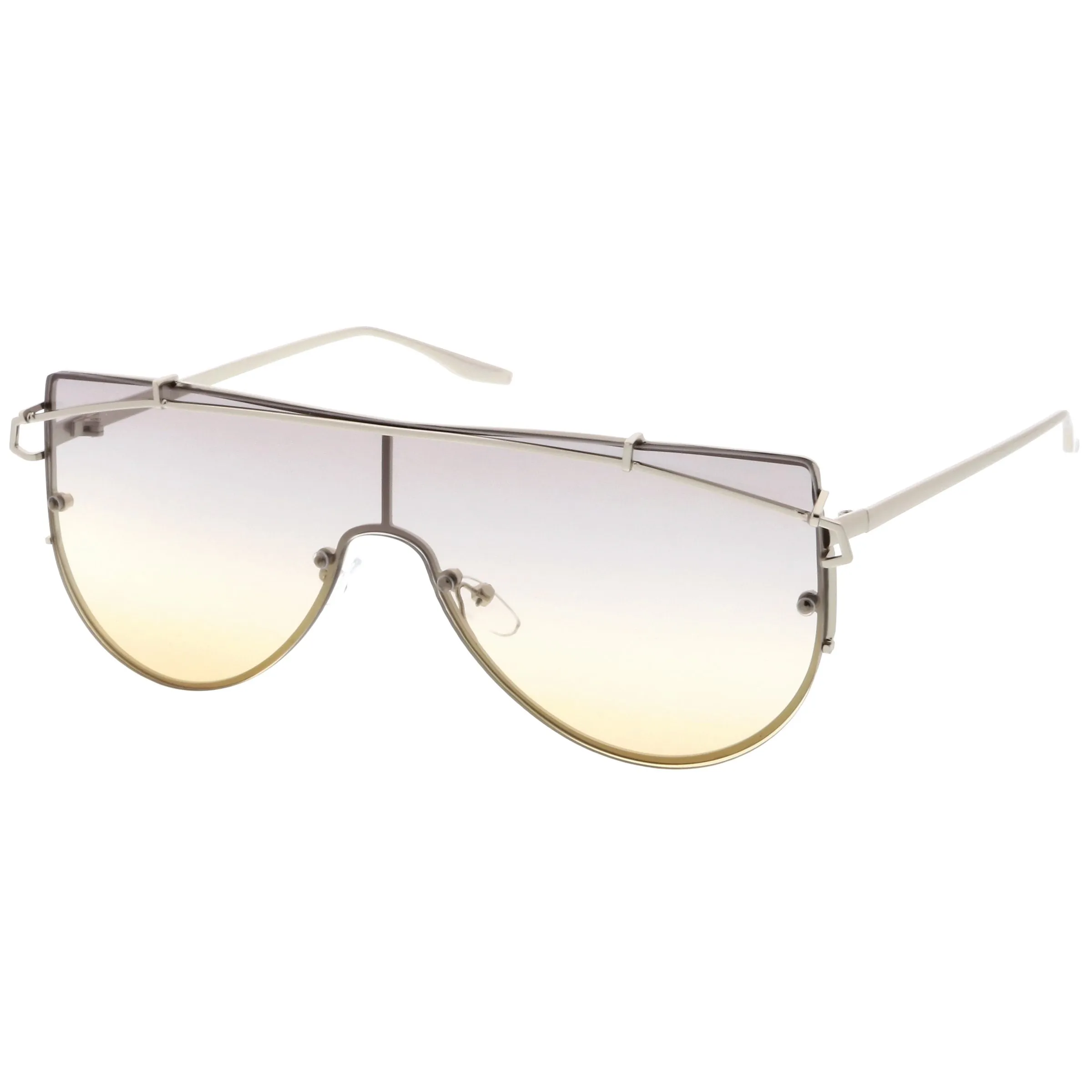 Retro Oversize Disco Shield Multi Color Lens Sunglasses A907 sold by ZeroUV product image thumbnail 2