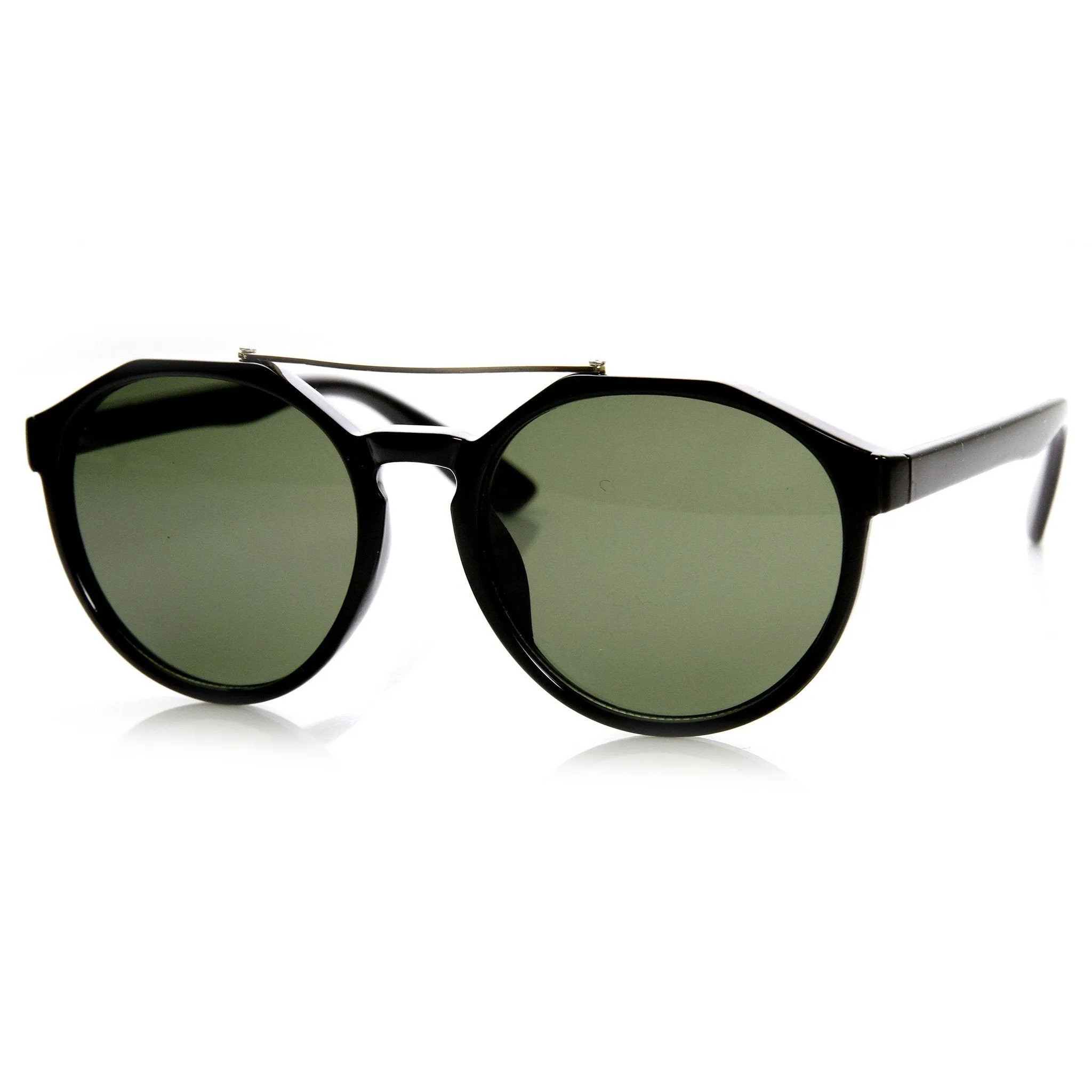 European Fashion Dapper Crossbar Keyhole P3 Rounded Sunglasses 9299 sold by ZeroUV product image thumbnail 5