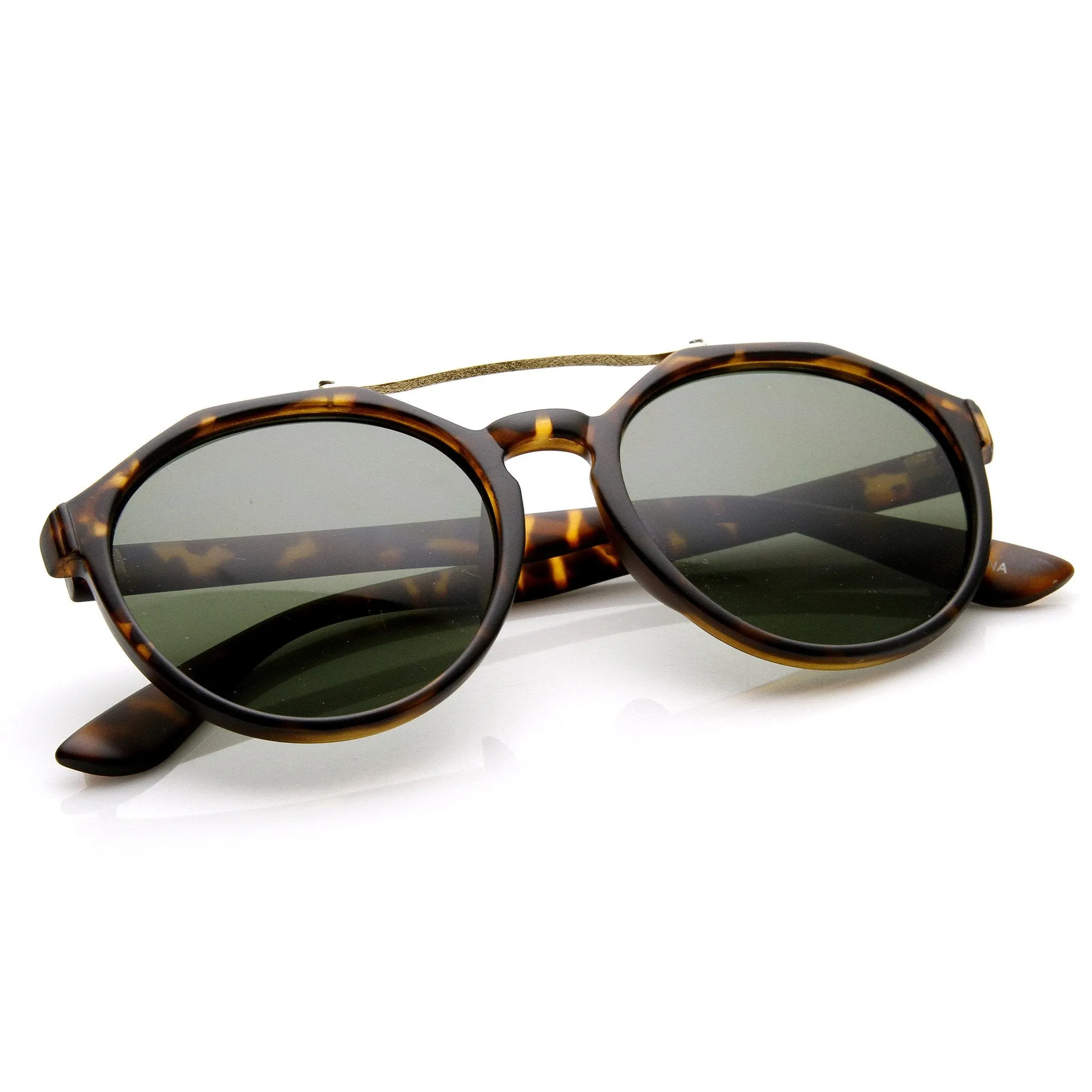 European Fashion Dapper Crossbar Keyhole P3 Rounded Sunglasses 9299 sold by ZeroUV product image thumbnail 4