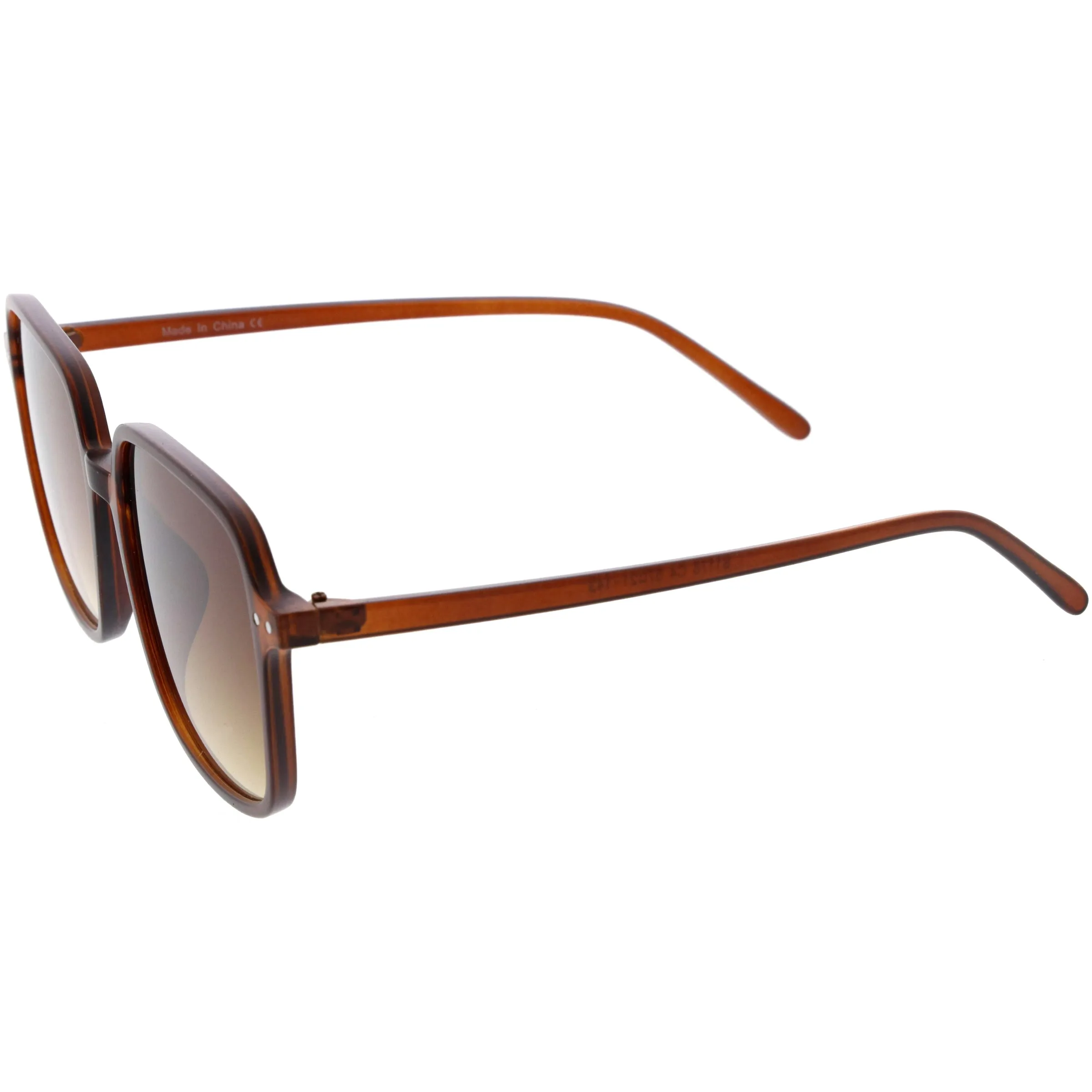 Chic Everyday Square Mid Temple Oversized Sunglasses D257 sold by ZeroUV product image thumbnail 3