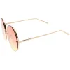 Women's Oversize Round Rimless Color Two Tone Sunglasses C985 sold by ZeroUV