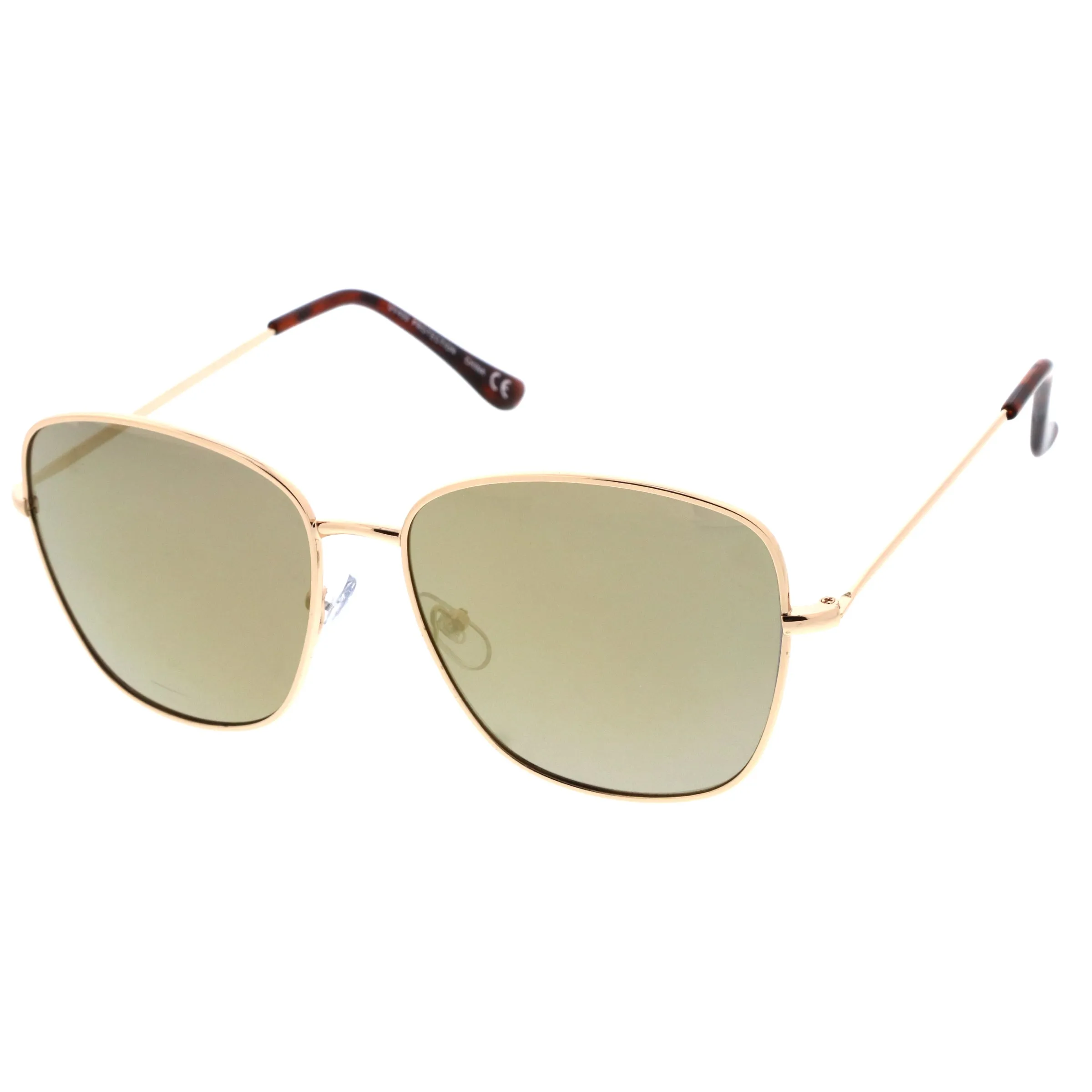 Oversize Modern Square Color Mirrored Sunglasses A389 sold by ZeroUV product image thumbnail 4