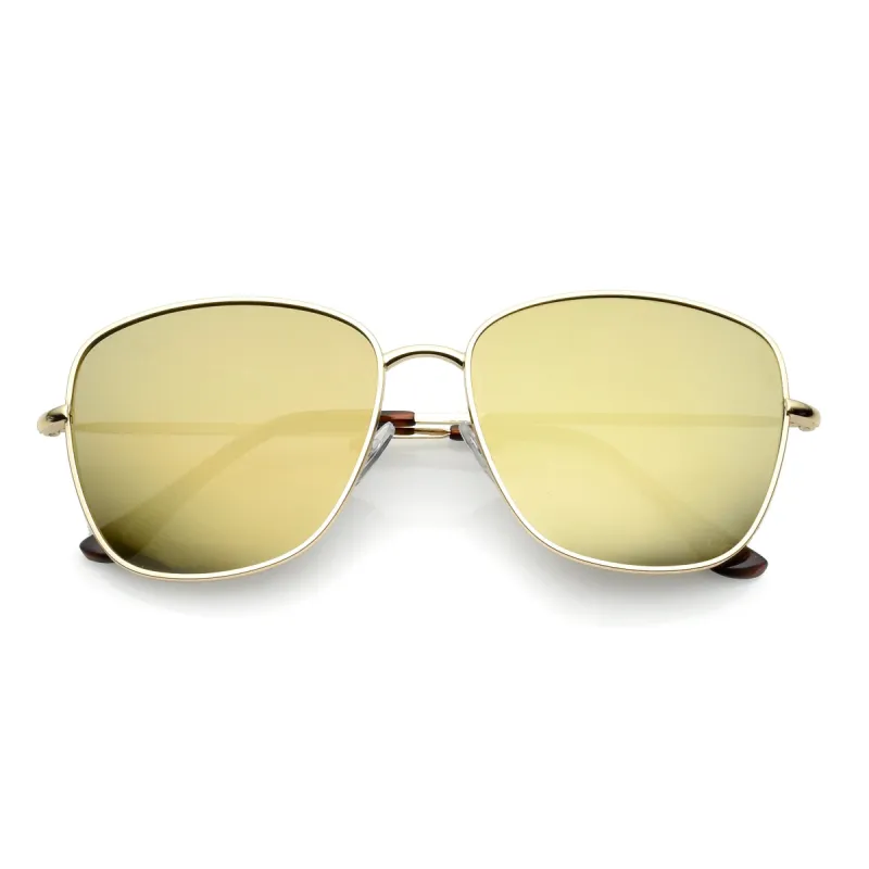 Oversize Modern Square Color Mirrored Sunglasses A389 sold by ZeroUV
