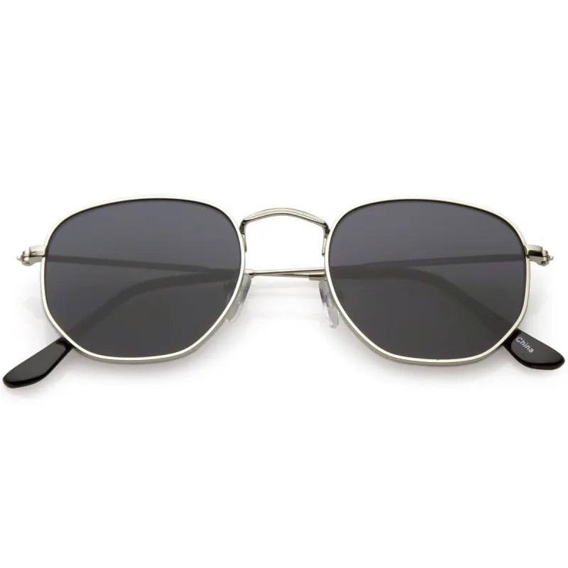 Vintage Inspired Indie Dapper Flat Hexagon Lens Sunglasses C517 sold by ZeroUV