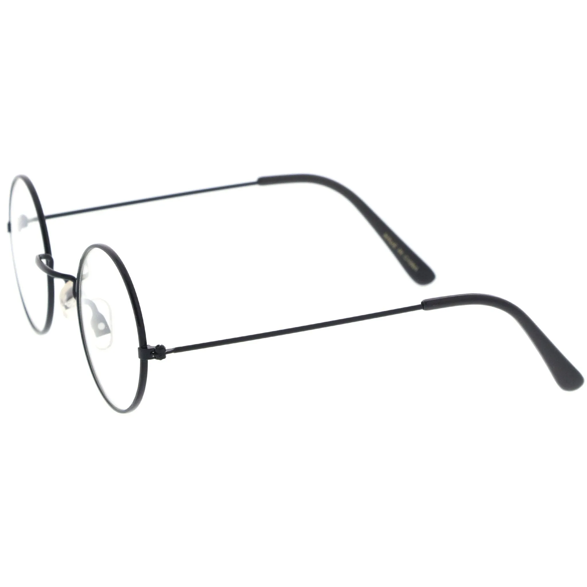 Vintage Inspired Round Metal Frame Clear Lens Glasses 9637 sold by ZeroUV product image thumbnail 3