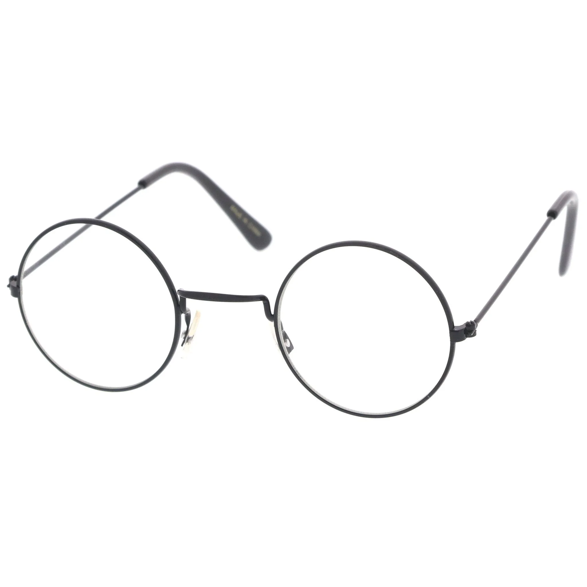 Vintage Inspired Round Metal Frame Clear Lens Glasses 9637 sold by ZeroUV product image thumbnail 2