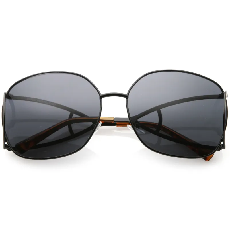 Oversize Women's High End Fashion Metal Sunglasses C156 sold by ZeroUV