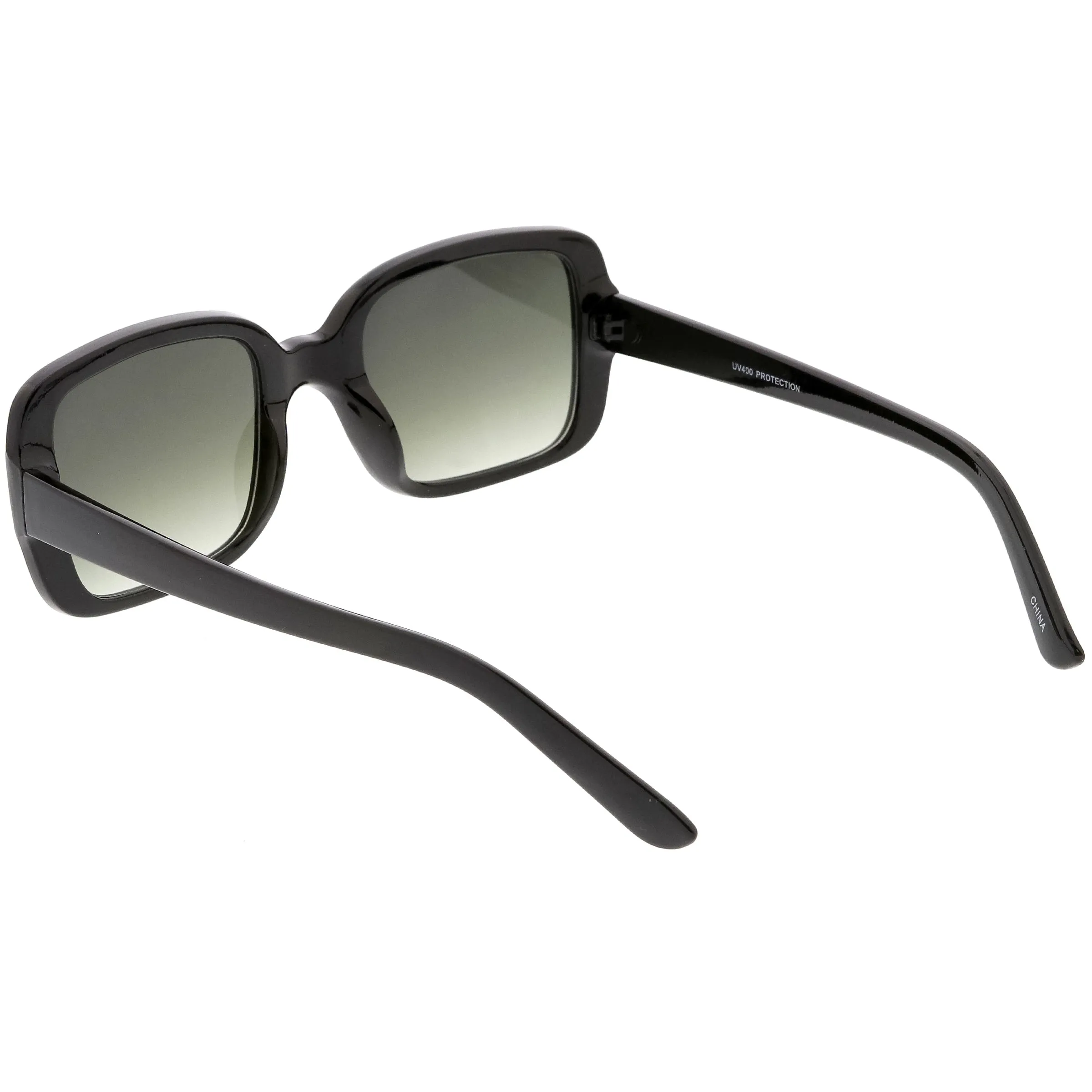 Women's Retro Modern Square Flat Lens Sunglasses C605 sold by ZeroUV product image thumbnail 4