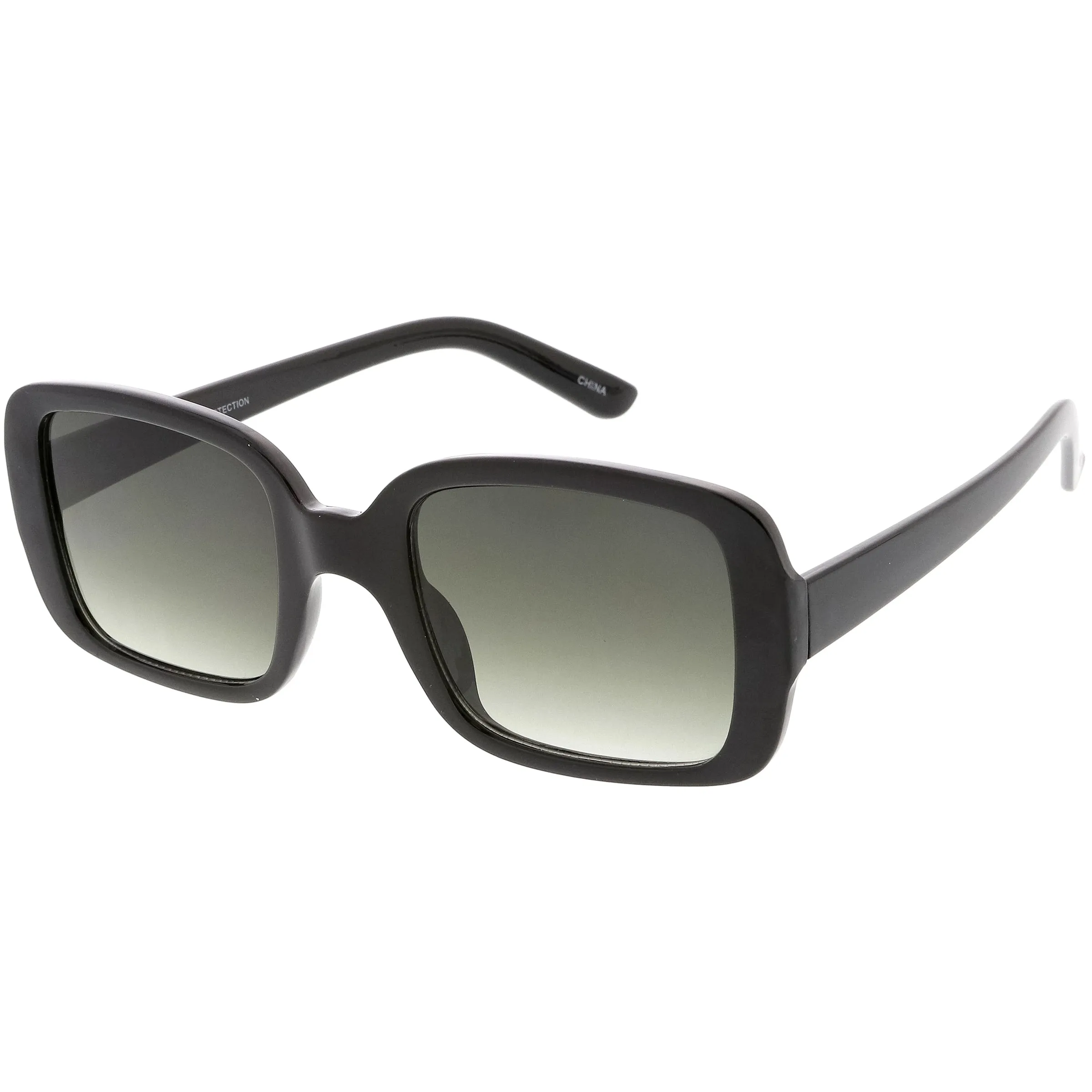 Women's Retro Modern Square Flat Lens Sunglasses C605 sold by ZeroUV product image thumbnail 2
