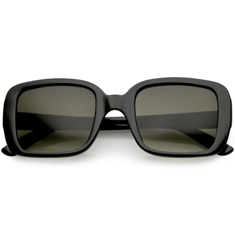 Women's Retro Modern Square Flat Lens Sunglasses C605 sold by ZeroUV