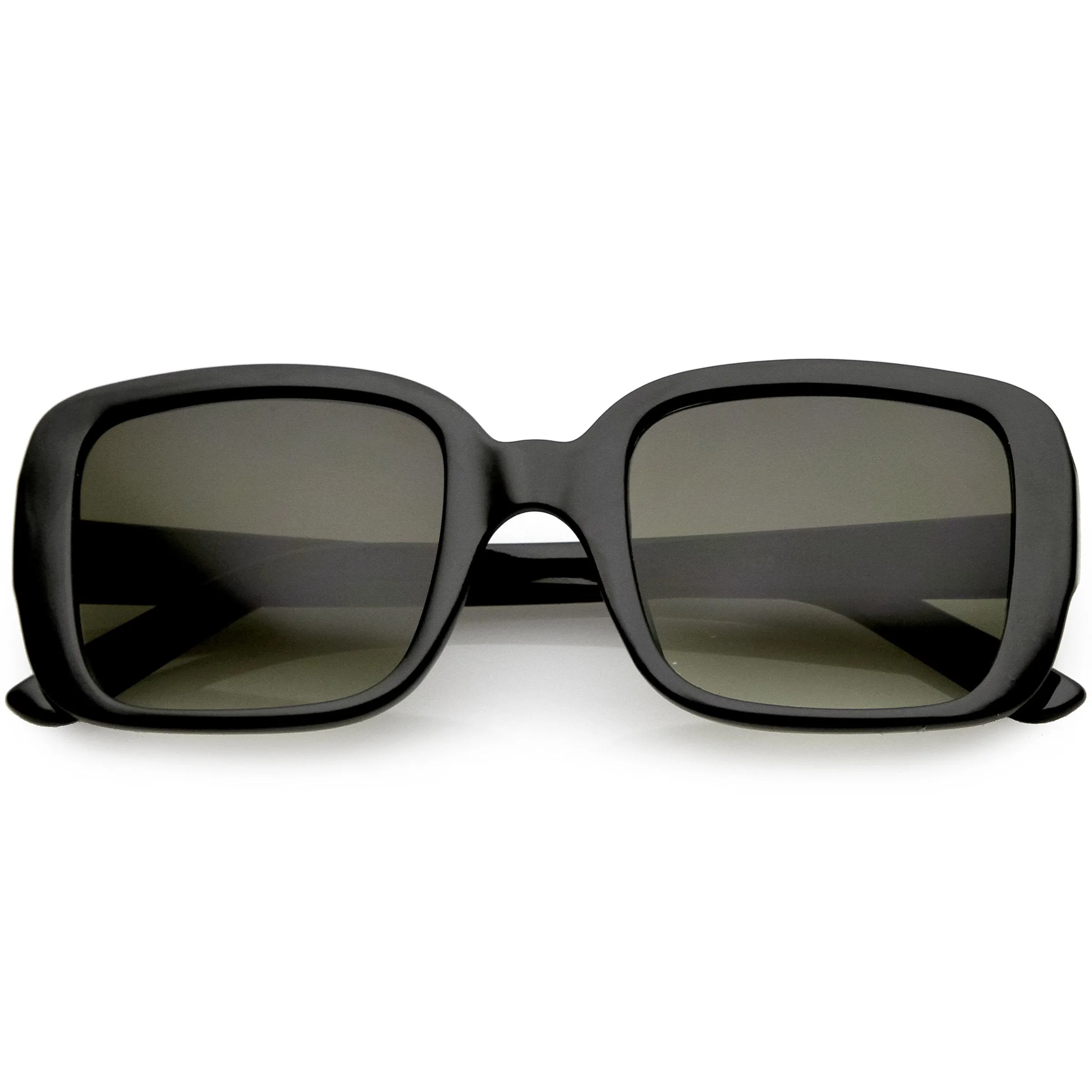 Women's Retro Modern Square Flat Lens Sunglasses C605 sold by ZeroUV