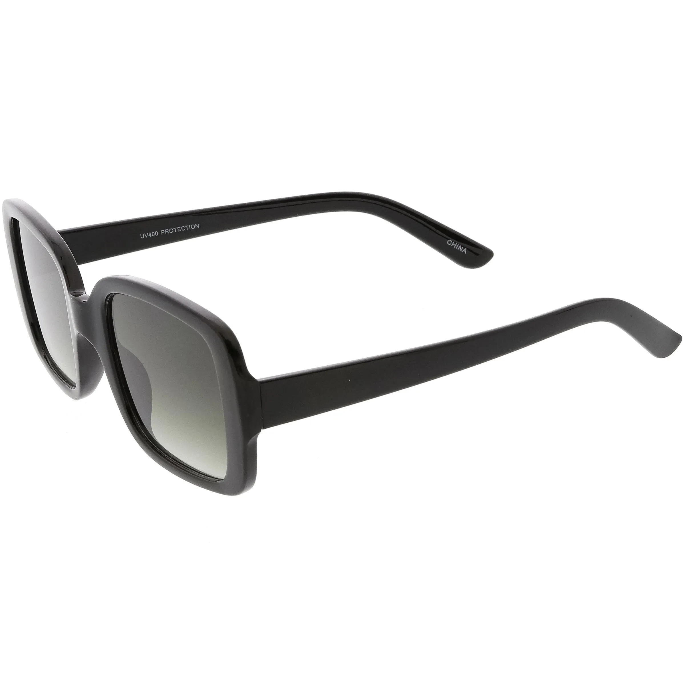 Women's Retro Modern Square Flat Lens Sunglasses C605 sold by ZeroUV product image thumbnail 3