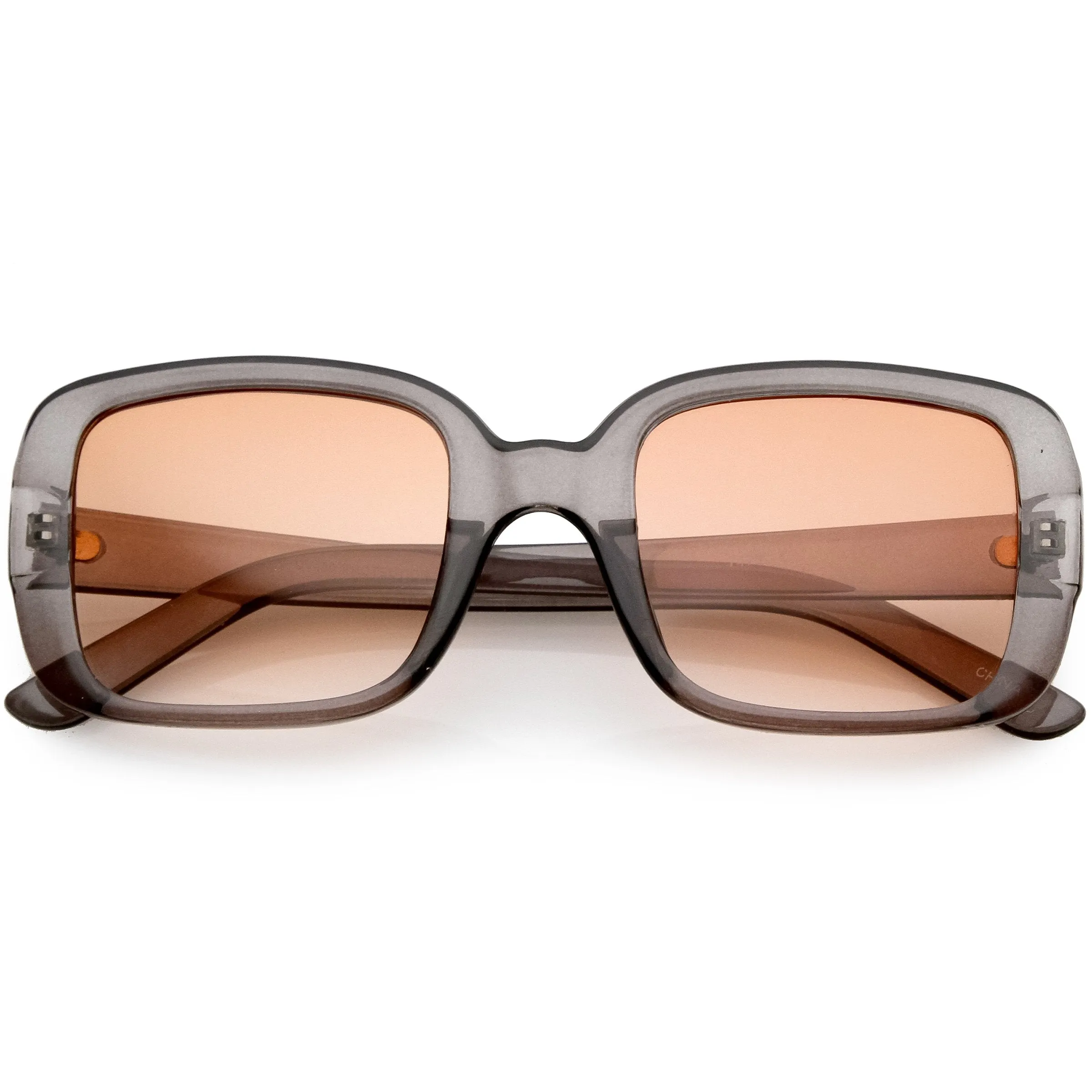 Women's Retro Modern Square Flat Lens Sunglasses C605 sold by ZeroUV product image thumbnail 5