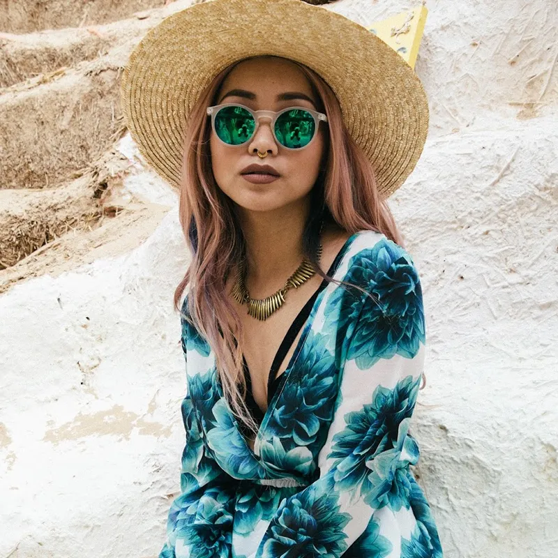 Retro P3 Round Mirrored Lens Colorful Sunglasses sold by ZeroUV product image thumbnail 2