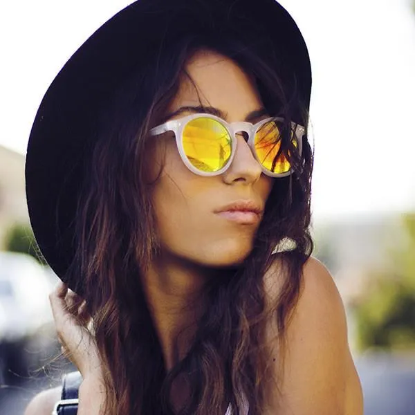 Retro P3 Round Mirrored Lens Colorful Sunglasses sold by ZeroUV