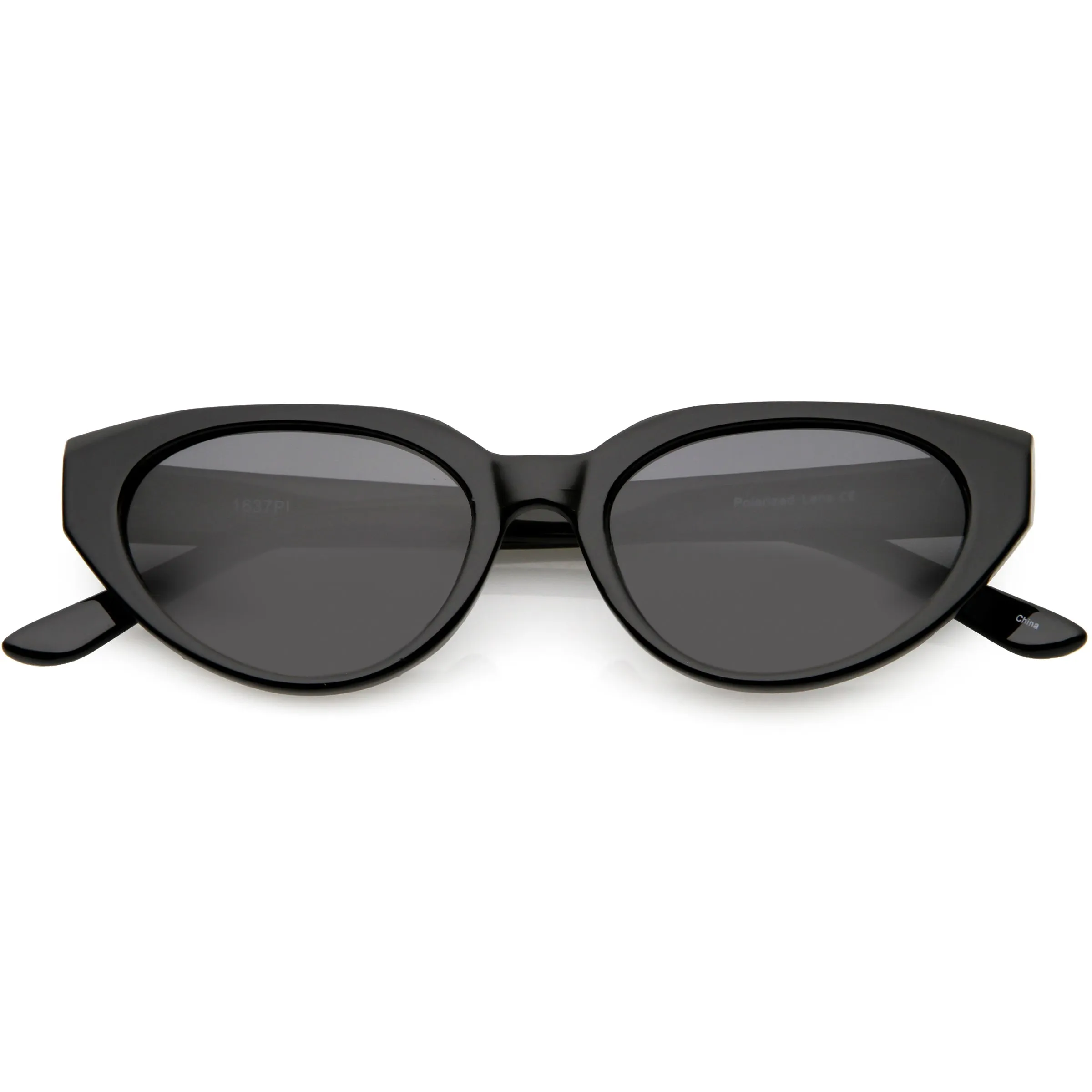 Polarized Neutral Colored Oval Lens Wide Arms Cat Eye Sunglasses C928 sold by ZeroUV product image thumbnail 4