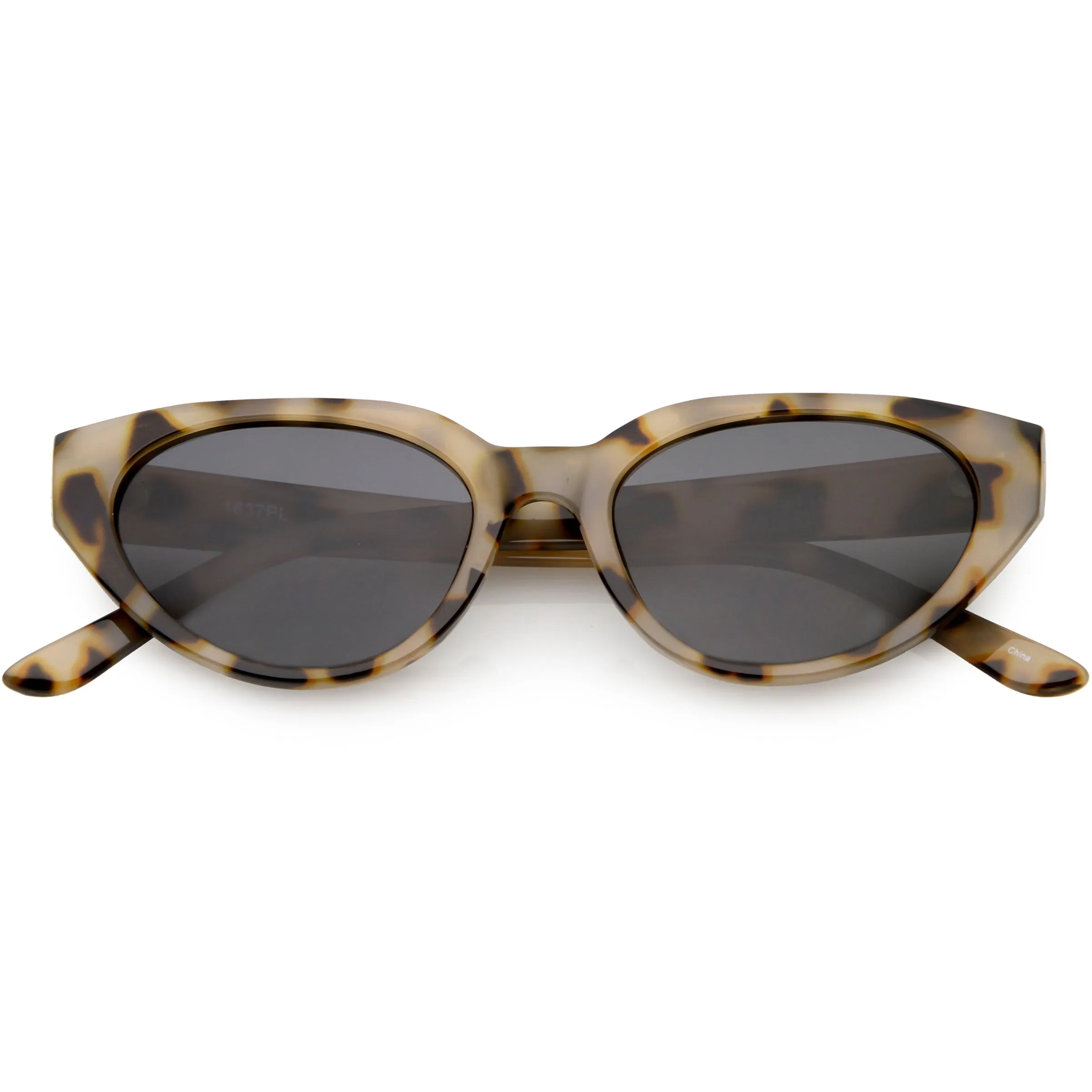 Polarized Neutral Colored Oval Lens Wide Arms Cat Eye Sunglasses C928 sold by ZeroUV