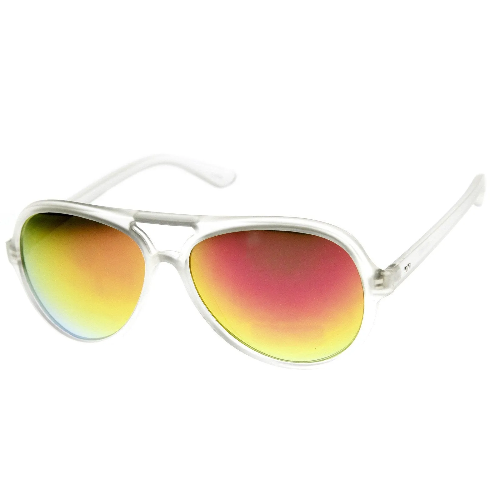 Retro Frosted Color Mirror Lens Summer Aviator Sunglasses 8825 sold by ZeroUV product image thumbnail 5