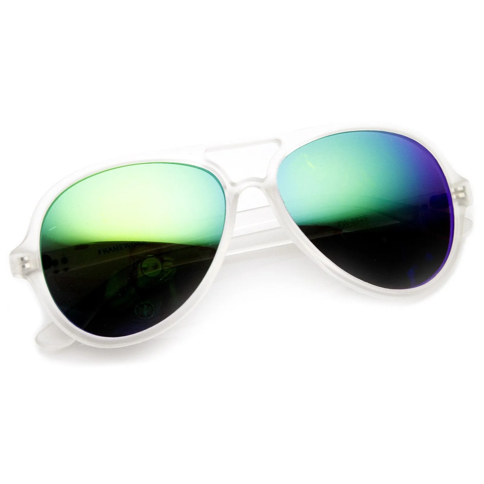 Retro Frosted Color Mirror Lens Summer Aviator Sunglasses 8825 sold by ZeroUV product image thumbnail 2
