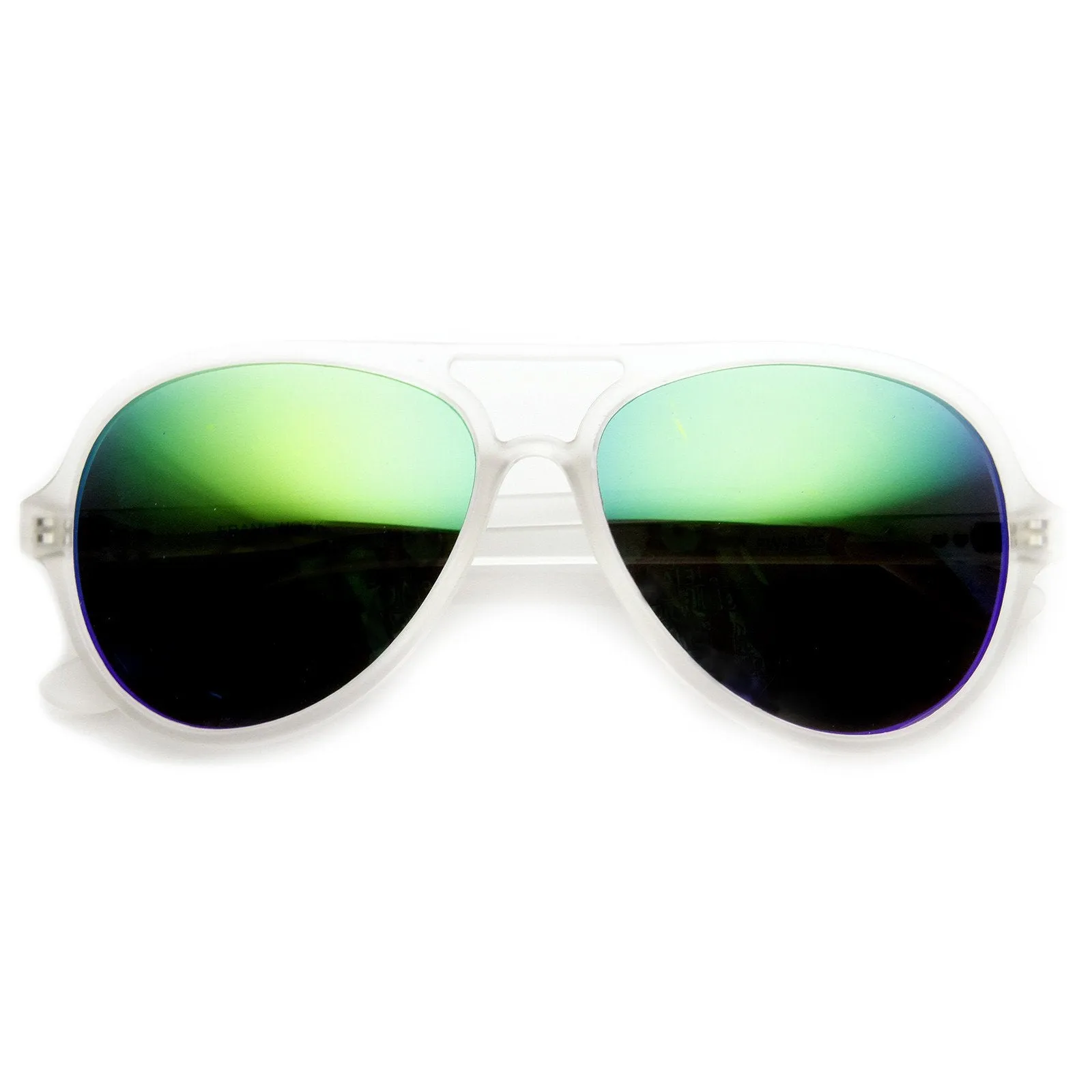 Retro Frosted Color Mirror Lens Summer Aviator Sunglasses 8825 sold by ZeroUV
