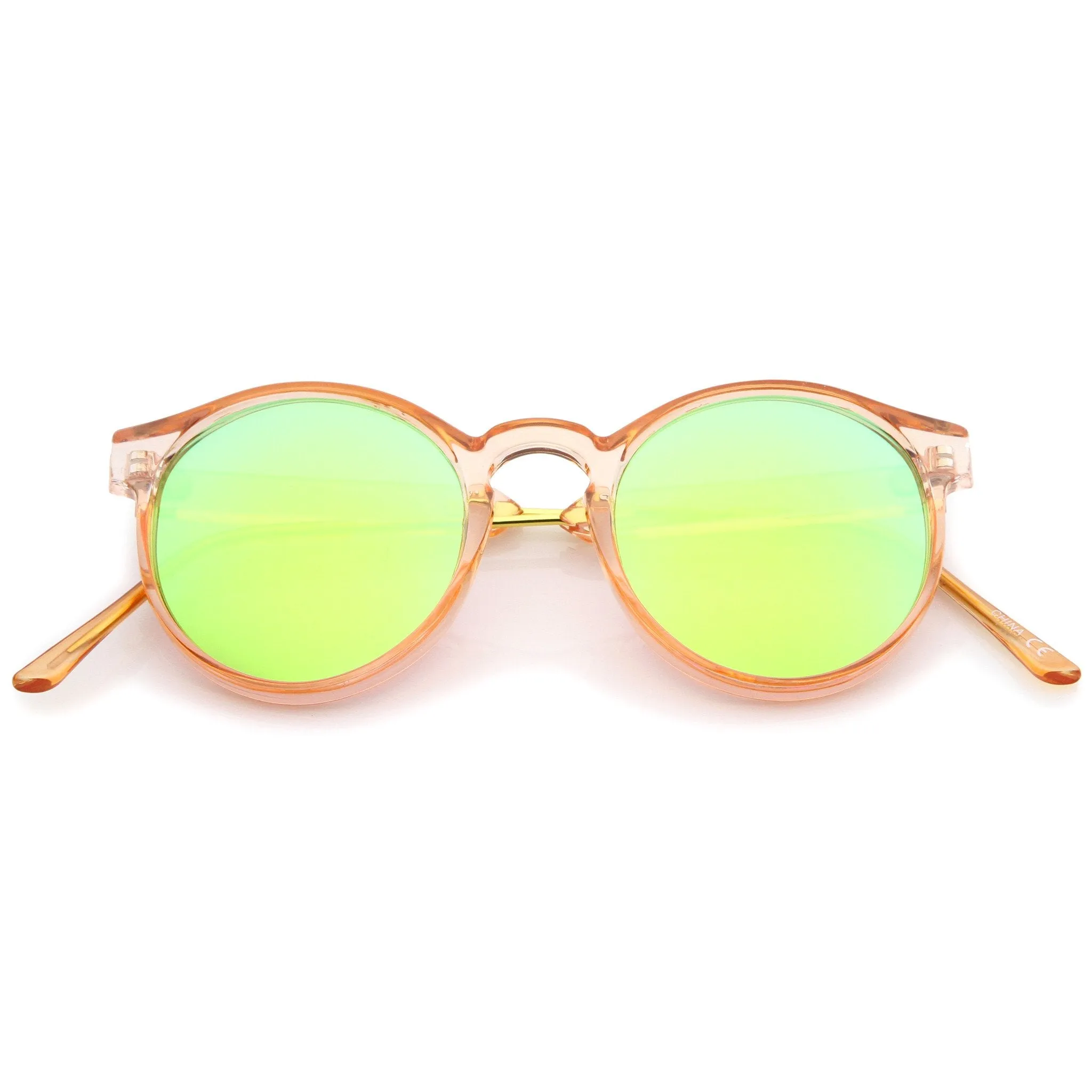 Retro Translucent Round P3 Color Mirror Lens Sunglasses A465 sold by ZeroUV