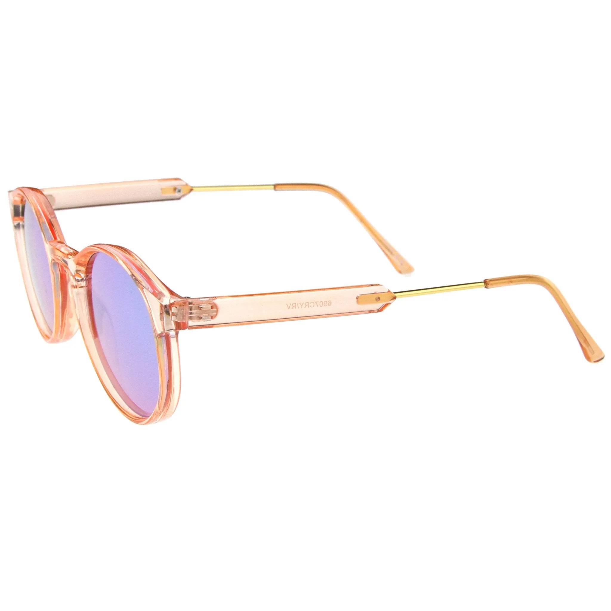 Retro Translucent Round P3 Color Mirror Lens Sunglasses A465 sold by ZeroUV product image thumbnail 3