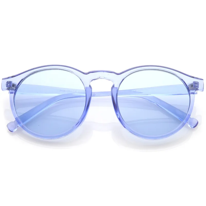 Round Festival Party Translucent Color Tone Tinted Lens Sunglasses C374 sold by ZeroUV